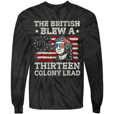 The British Blew A 13 Colony Lead Funny Tie-Dye Long Sleeve Shirt