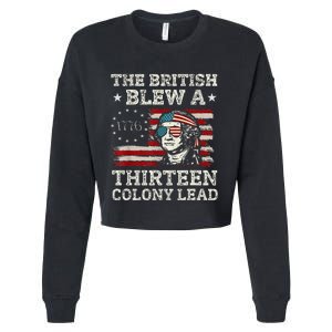 The British Blew A 13 Colony Lead Funny Cropped Pullover Crew