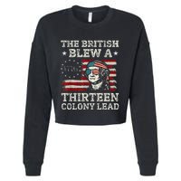 The British Blew A 13 Colony Lead Funny Cropped Pullover Crew