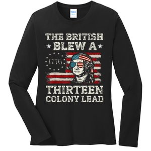 The British Blew A 13 Colony Lead Funny Ladies Long Sleeve Shirt