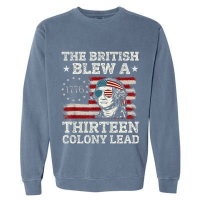 The British Blew A 13 Colony Lead Funny Garment-Dyed Sweatshirt