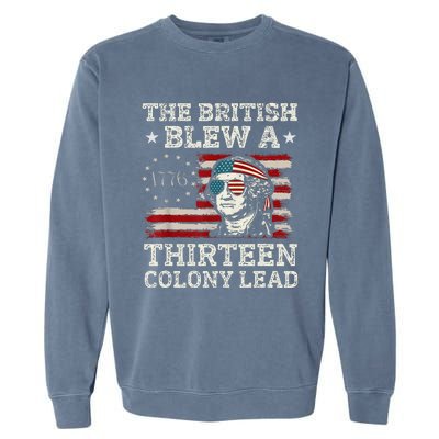 The British Blew A 13 Colony Lead Funny Garment-Dyed Sweatshirt