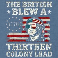 The British Blew A 13 Colony Lead Funny Garment-Dyed Sweatshirt
