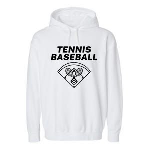 Tennis Baseball, Baseball Fun, Funny Tennis Baseball, Fun Game For All Ages, Per Garment-Dyed Fleece Hoodie