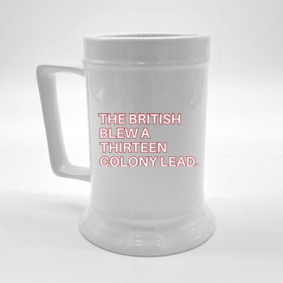 The British Blew A Thirteen Colony Lead Beer Stein