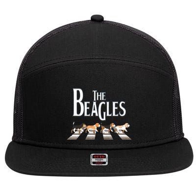 The Beagles Beagle Dog Funny For Beagle Lovers 7 Panel Mesh Trucker Snapback Hat