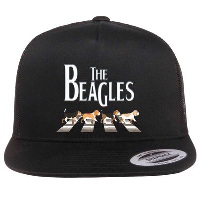 The Beagles Beagle Dog Funny For Beagle Lovers Flat Bill Trucker Hat