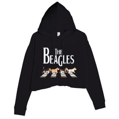 The Beagles Beagle Dog Funny For Beagle Lovers Crop Fleece Hoodie