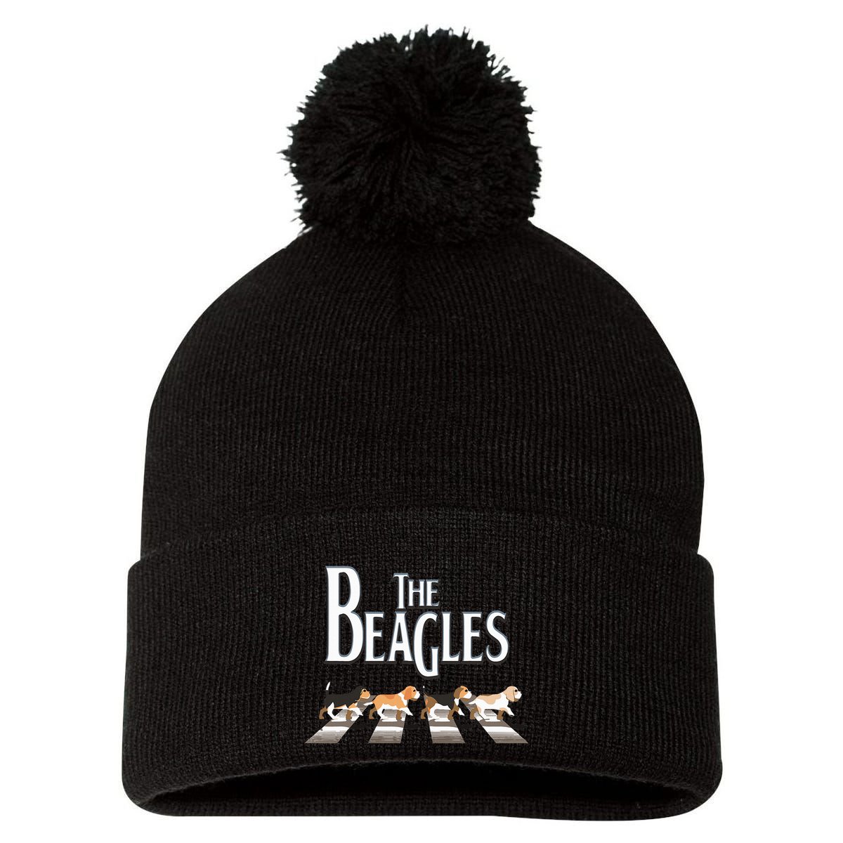 The Beagles Beagle Dog Funny For Beagle Lovers Pom Pom 12in Knit Beanie