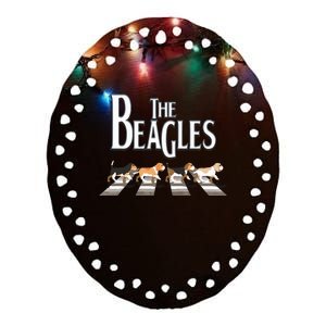 The Beagles Beagle Dog Funny For Beagle Lovers Ceramic Oval Ornament