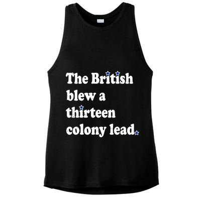 The British Blew A Thirteen Colony Lead Ladies PosiCharge Tri-Blend Wicking Tank
