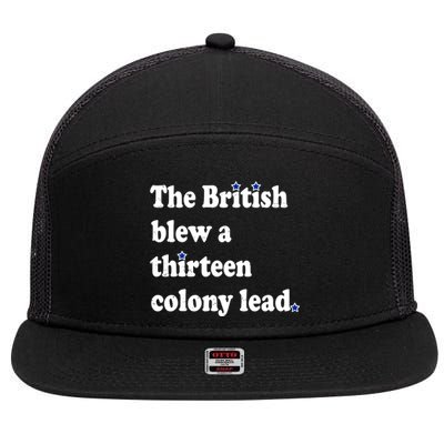 The British Blew A Thirteen Colony Lead 7 Panel Mesh Trucker Snapback Hat