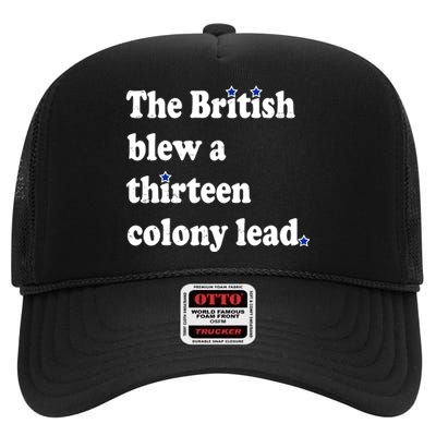 The British Blew A Thirteen Colony Lead High Crown Mesh Back Trucker Hat