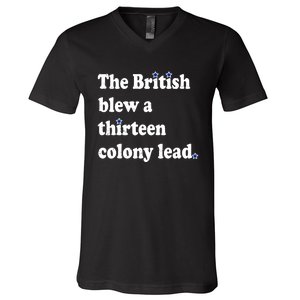 The British Blew A Thirteen Colony Lead V-Neck T-Shirt