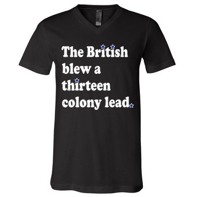 The British Blew A Thirteen Colony Lead V-Neck T-Shirt