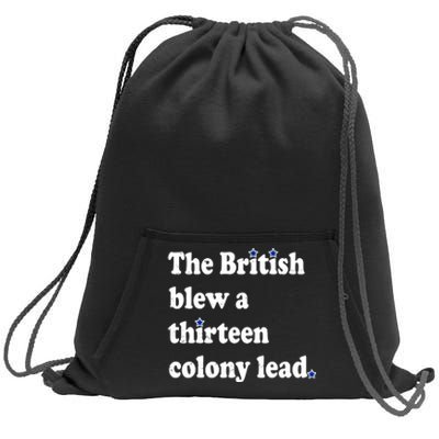 The British Blew A Thirteen Colony Lead Sweatshirt Cinch Pack Bag