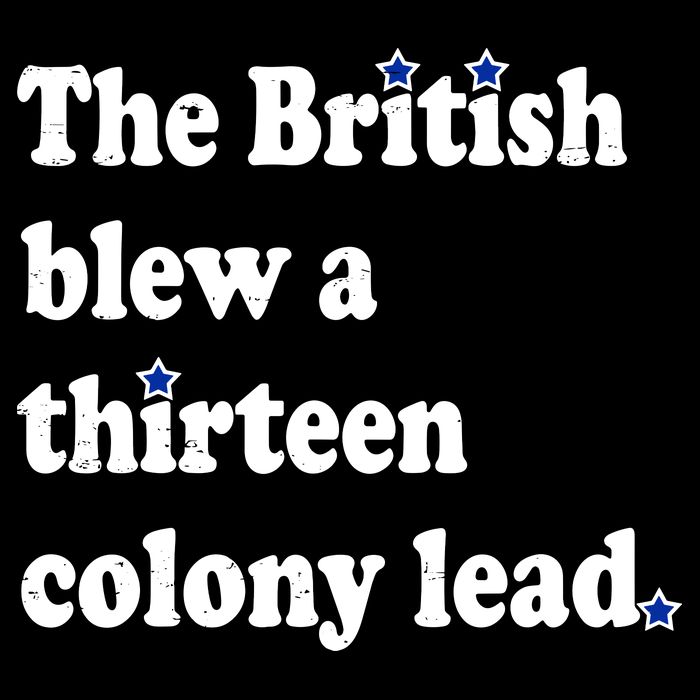 The British Blew A Thirteen Colony Lead Drawstring Bag