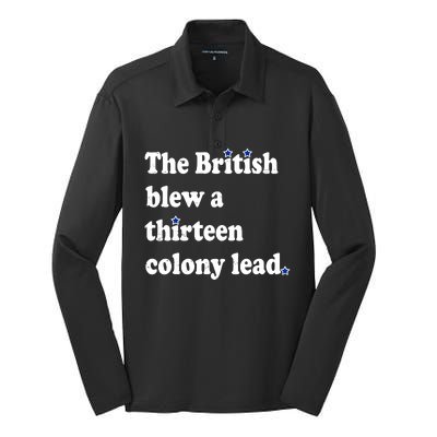 The British Blew A Thirteen Colony Lead Silk Touch Performance Long Sleeve Polo