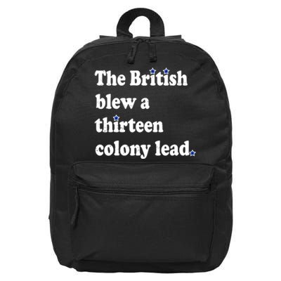 The British Blew A Thirteen Colony Lead 16 in Basic Backpack