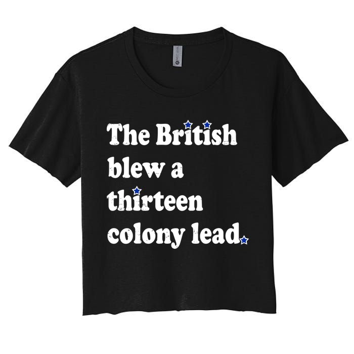 The British Blew A Thirteen Colony Lead Women's Crop Top Tee