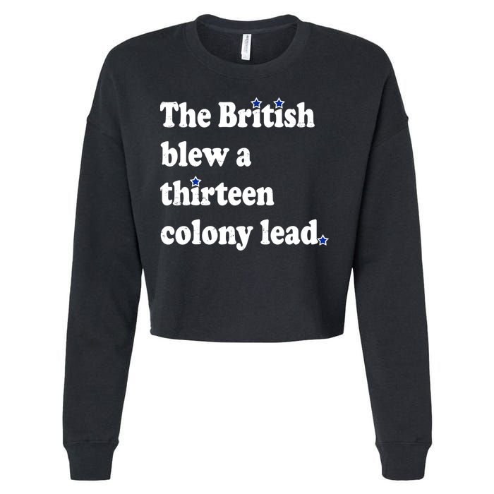 The British Blew A Thirteen Colony Lead Cropped Pullover Crew