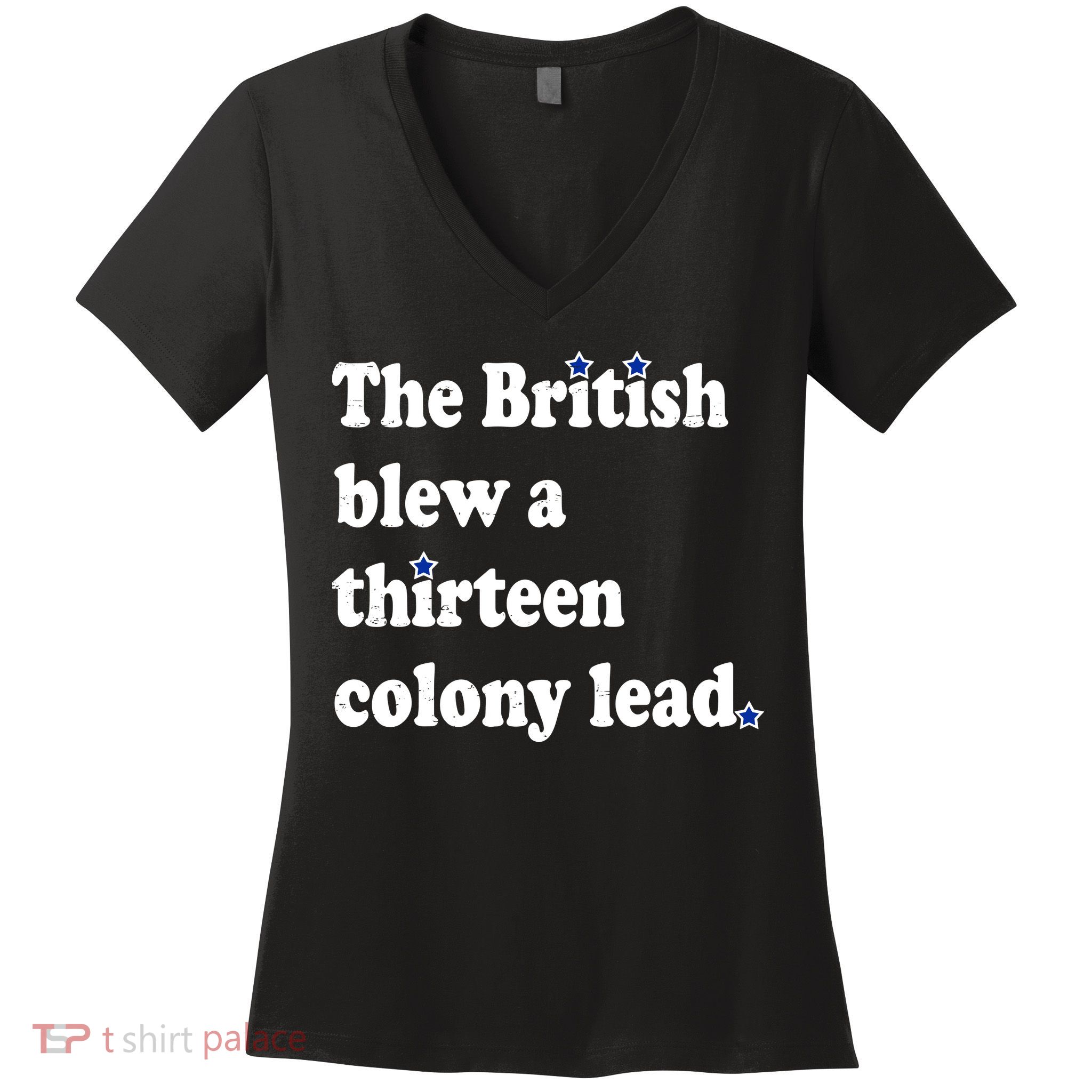 The British Blew A Thirteen Colony Lead Women's V-Neck T-Shirt