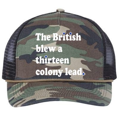 The British Blew A Thirteen Colony Lead Retro Rope Trucker Hat Cap