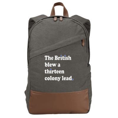 The British Blew A Thirteen Colony Lead Cotton Canvas Backpack