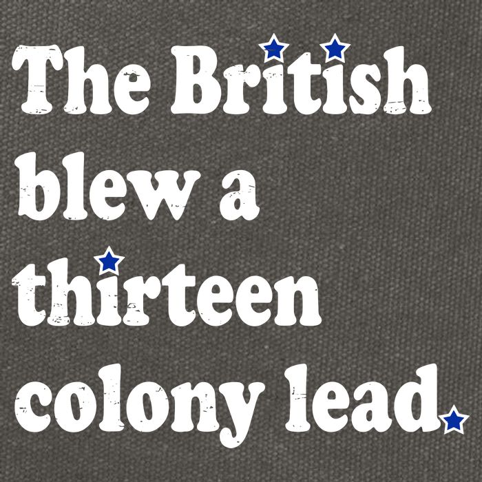 The British Blew A Thirteen Colony Lead Cotton Canvas Backpack