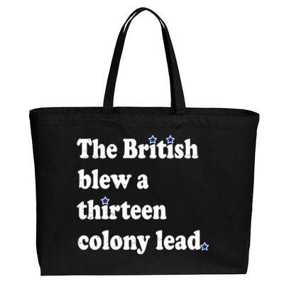 The British Blew A Thirteen Colony Lead Cotton Canvas Jumbo Tote