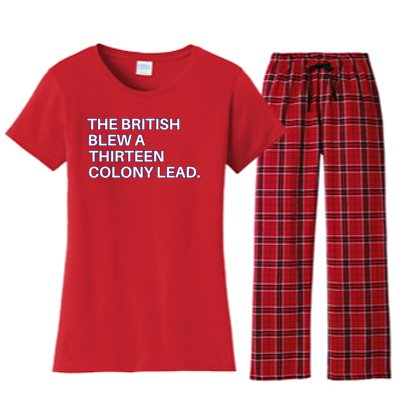 The British Blew A Thirteen Colony Lead Women's Flannel Pajama Set