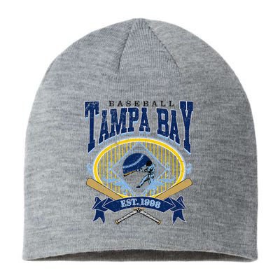 Tampa Bay Baseball Vintage Baseball Lover Sustainable Beanie