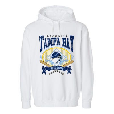 Tampa Bay Baseball Vintage Baseball Lover Garment-Dyed Fleece Hoodie