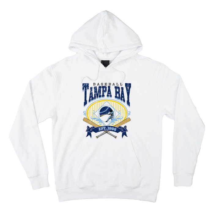 Tampa Bay Baseball Vintage Baseball Lover Hoodie