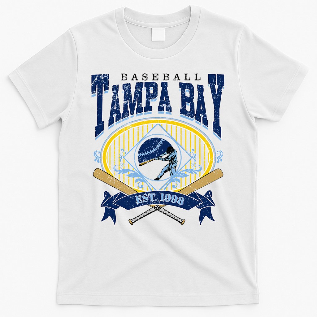 Tampa Bay Baseball Vintage Baseball Lover T-Shirt