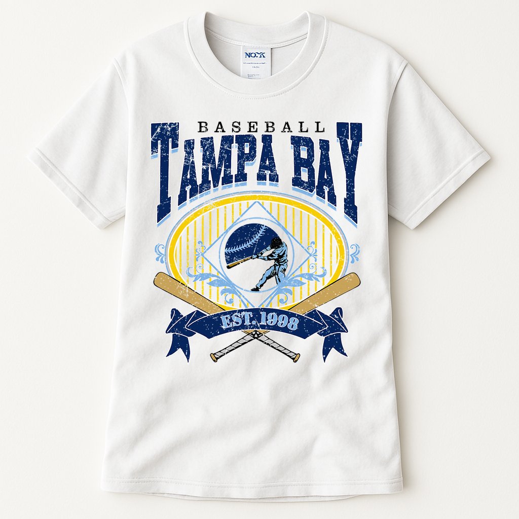Tampa Bay Baseball Vintage Baseball Lover Tall T-Shirt