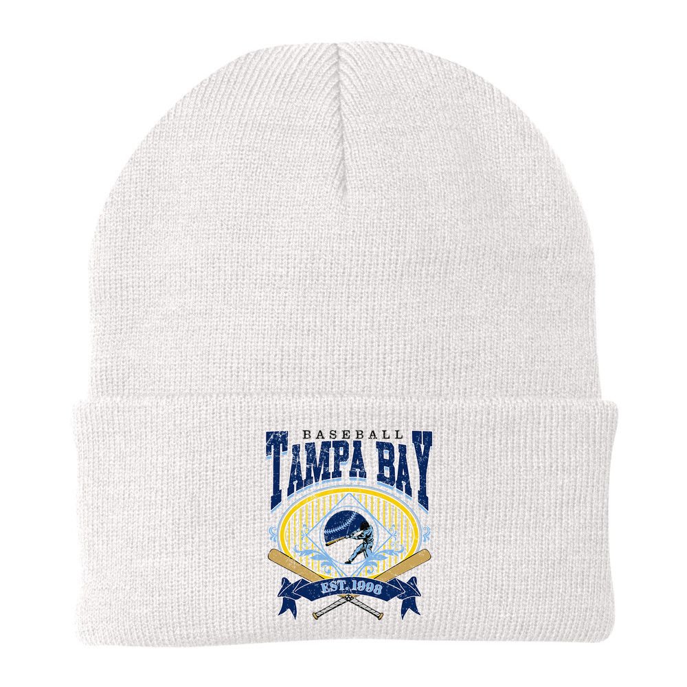 Tampa Bay Baseball Vintage Baseball Lover Beanie