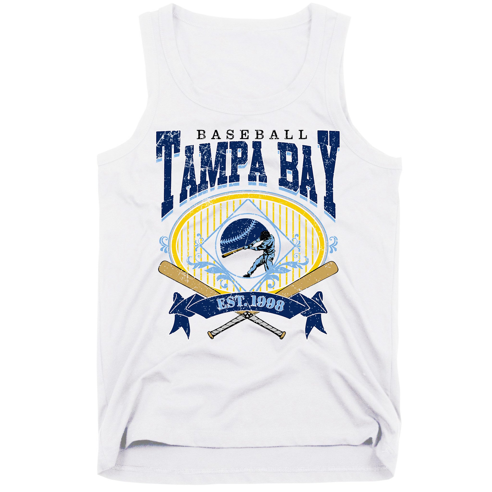 Tampa Bay Baseball Vintage Baseball Lover Tank Top