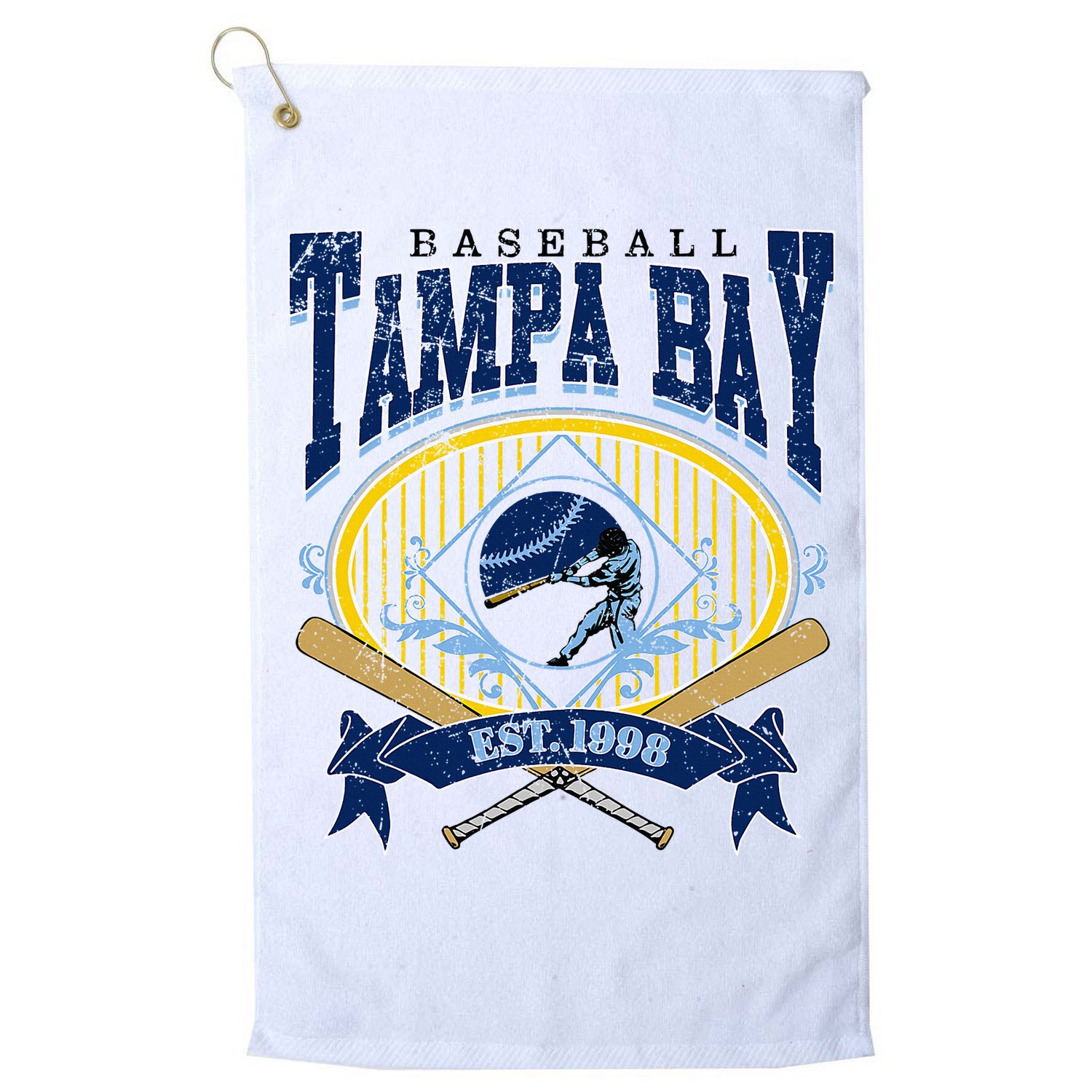 Tampa Bay Baseball Vintage Baseball Lover Golf Towel