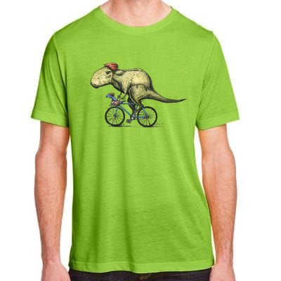 Trex Bikers Bicycle Riding Dinosaur Design Adult ChromaSoft Performance T-Shirt