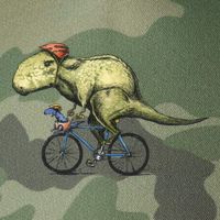 Trex Bikers Bicycle Riding Dinosaur Design Legacy Tie Dye Trucker Hat