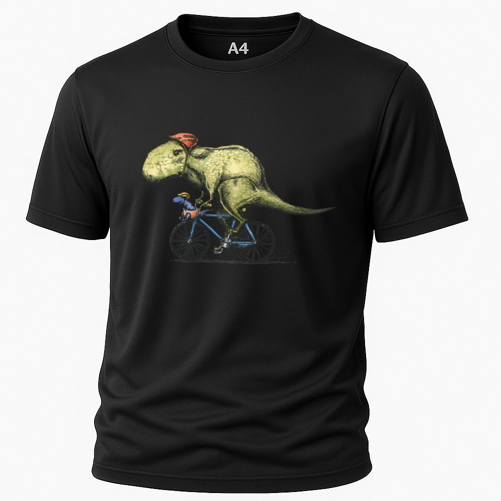 Trex Bikers Bicycle Riding Dinosaur Design Performance Shirt
