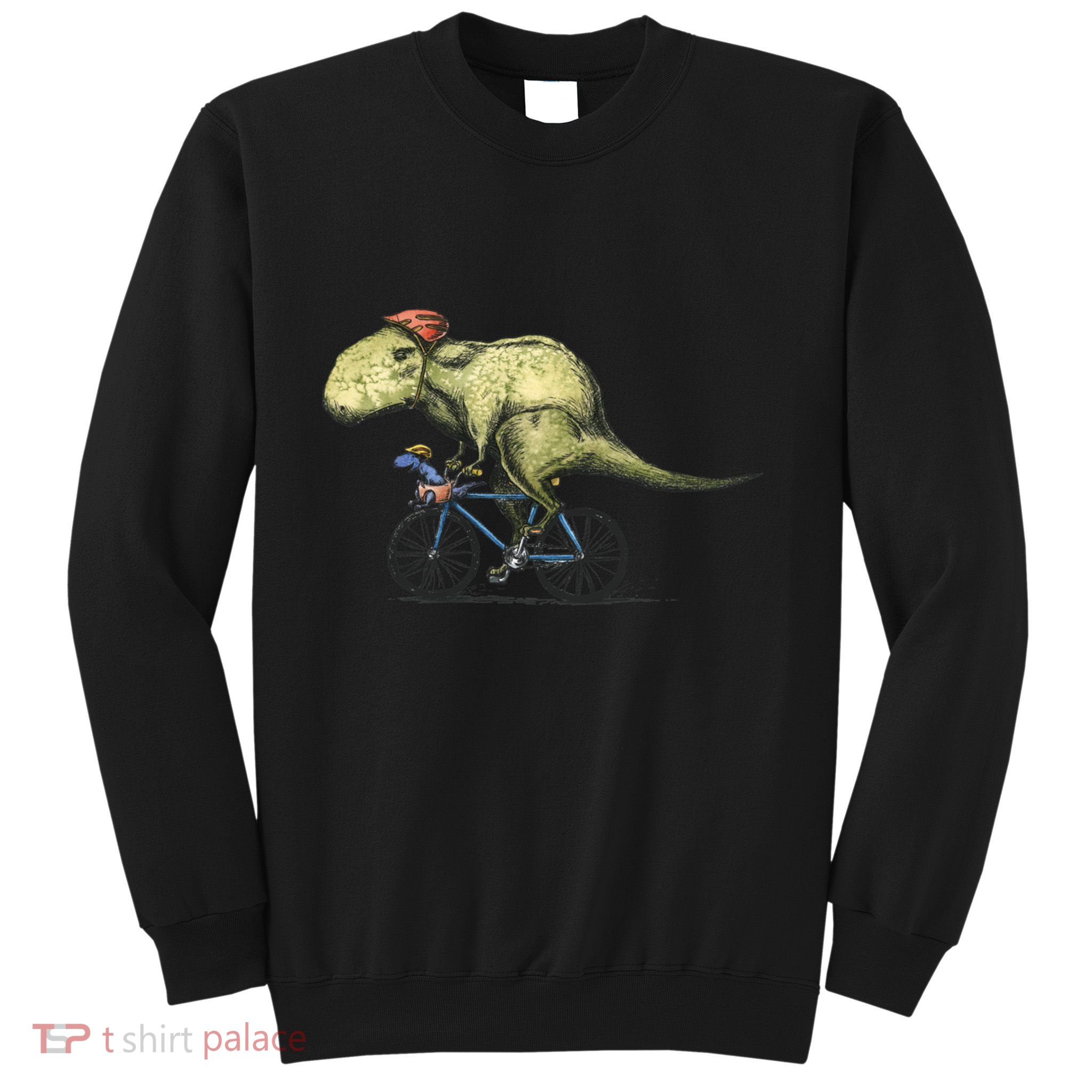 Trex Bikers Bicycle Riding Dinosaur Design Sweatshirt