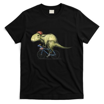 Trex Bikers Bicycle Riding Dinosaur Design T-Shirt