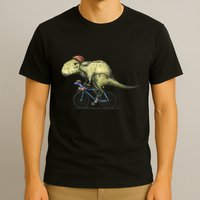Trex Bikers Bicycle Riding Dinosaur Design T-Shirt