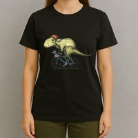 Trex Bikers Bicycle Riding Dinosaur Design T-Shirt