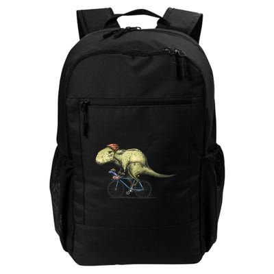 Trex Bikers Bicycle Riding Dinosaur Design Backpack