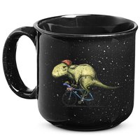 Trex Bikers Bicycle Riding Dinosaur Design 15oz Campfire Ceramic Mug