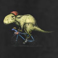 Trex Bikers Bicycle Riding Dinosaur Design 15oz Campfire Ceramic Mug