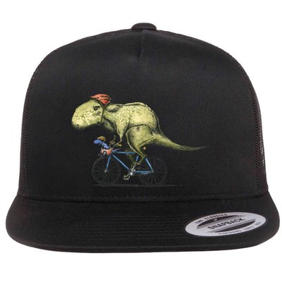 Trex Bikers Bicycle Riding Dinosaur Design Flatbill Hat